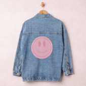 Gepersonaliseerde Smiley gezicht Happy Smile Naam Denim Jacket (Hangar)