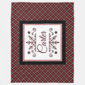 Gepersonaliseerde sneeuwvlok fleece deken (Voorkant)