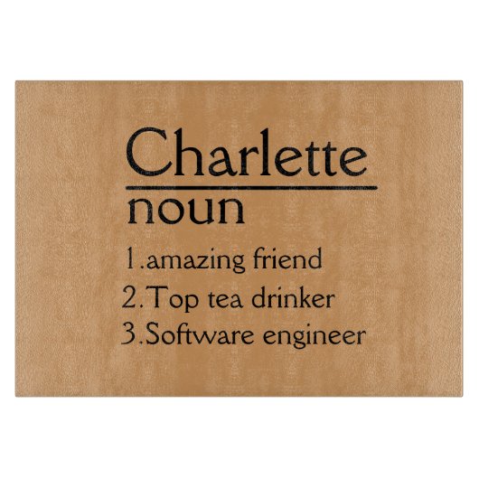 Gepersonaliseerde snijplank bruiloft Charcuterie C (Voorkant)