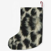 Gepersonaliseerde Snow Leopard kerstkous Kleine Kerstsok (Achterkant)