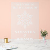 Gepersonaliseerde Snowflake bruiloft welkom Froste Acryl Bord (Huwelijk)