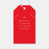 Gepersonaliseerde Snowman Christmas Gift Label Cadeaulabel (Achterkant)