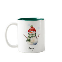 Gepersonaliseerde Snowman Kerst Mok