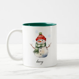 Gepersonaliseerde Snowman Kerst Mok