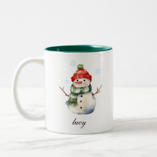 Gepersonaliseerde Snowman Kerst Mok