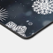 Gepersonaliseerde Snowy Evening Computer Desk Mat (Hoek)