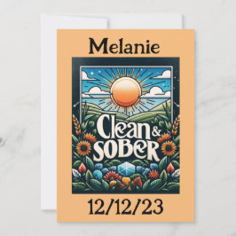 Gepersonaliseerde Sober Jubileum Kaart