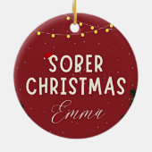 Gepersonaliseerde sobere keramisch ornament (Achterkant)