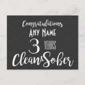 gepersonaliseerde soberheid verjaardag AA NA Briefkaart (Voorkant)