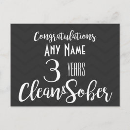 gepersonaliseerde soberheid verjaardag AA NA Briefkaart