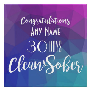 Gepersonaliseerde Sobriety Jubileum Verjaardag Pos Perfect Poster