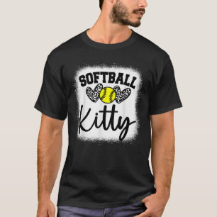 Gepersonaliseerde Softbal Hart T-shirt Schattige K