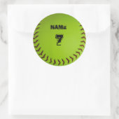Gepersonaliseerde softbal sticker (Tas)