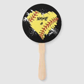 Gepersonaliseerde Softball Hart Set van Hand Fans Handwaaier