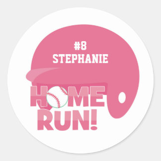 Gepersonaliseerde softball home run helm sticker