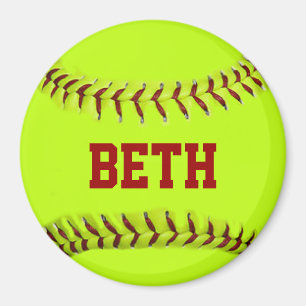 Gepersonaliseerde Softball Magnet Magneet