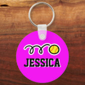 Gepersonaliseerde softball sleutelhanger voor kind (Voorkant)