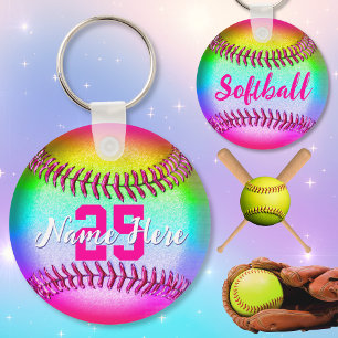 GEPERSONALISEERDE Softball Sleutelhangers, met Naa Sleutelhanger