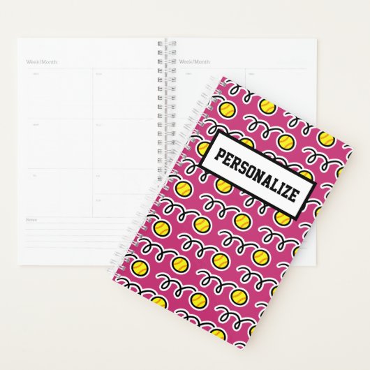 Gepersonaliseerde softbalspeler en coach planner (Display)