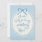 Gepersonaliseerde "Something Blue Crew" trendy voo Kaart (Voorkant)