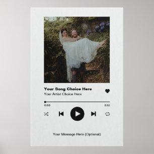 Gepersonaliseerde Song Poster Wall Art Print Custo