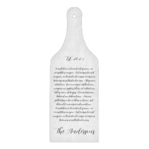 Gepersonaliseerde Songtekst Glas Charcuterie Board Snijplank
