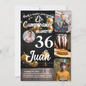 Gepersonaliseerde Spaanse verjaardag Custom Age Ve Kaart (Achterkant)