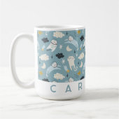 Gepersonaliseerde Space Cats Mok | Schattigee aang (Links)