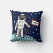 Gepersonaliseerde Spaceman Astronaut Cosmonaut Cus Kussen (Voorkant)