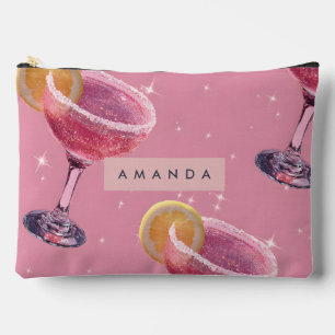 Gepersonaliseerde Sparkle Glam Roze Cocktail Etui