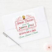 Gepersonaliseerde speciale levering Kerstmis Vierkante Sticker (Envelop)