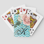 Gepersonaliseerde speelkaarten Geometrisch Roos Ch (Achterkant)