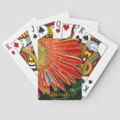 Gepersonaliseerde speelkaarten - Oranje Gerbera Da (Achterkant)