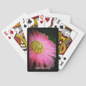 Gepersonaliseerde speelkaarten - Pink Gerbera Dais (Achterkant)