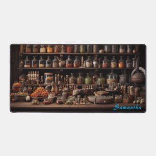 Gepersonaliseerde Spice Shop Counter Desk Mat