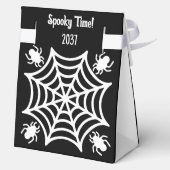 Gepersonaliseerde Spiderweb Halloween Bedankdoosjes (Achterkant)