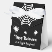 Gepersonaliseerde Spiderweb Halloween Bedankdoosjes (Voorkant)