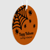 Gepersonaliseerde Spiderweb Halloween Ornament (voorkant)