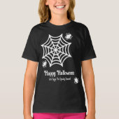 Gepersonaliseerde Spiderweb Halloween T-shirt (Voorkant)