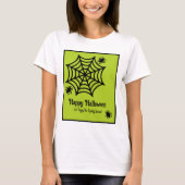 Gepersonaliseerde Spiderweb Halloween T-shirt (Voorkant)