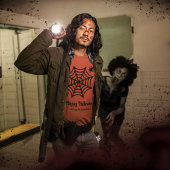 Gepersonaliseerde Spiderweb Halloween T-shirt