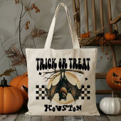 Gepersonaliseerde Spooky Bat Trick or treat Snoep Tote Bag