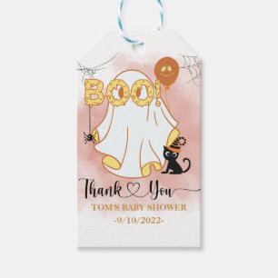 Gepersonaliseerde Spooky Boo Baby shower Gift Labe Cadeaulabel