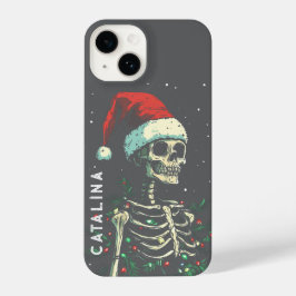 Gepersonaliseerde Spooky Christmas iPhone 14 Hoesje