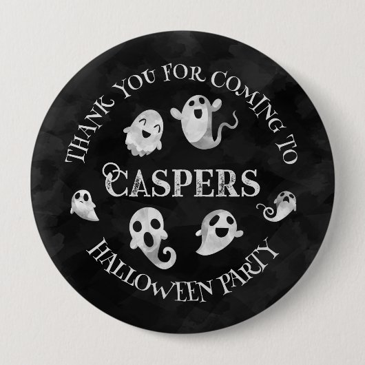Gepersonaliseerde Spooky Ghost Halloween Button Ba (Voorkant)