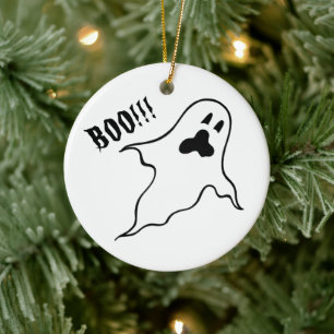 Gepersonaliseerde Spooky Halloween Ghosts Tree Orn Keramisch Ornament