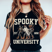 Gepersonaliseerde Spooky Halloween Groep College P T-shirt