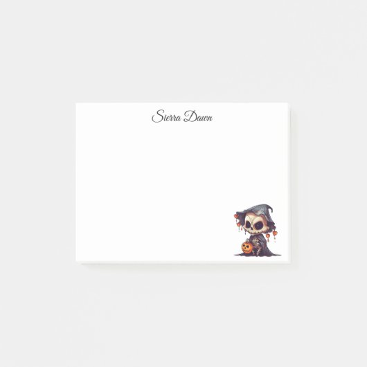 Gepersonaliseerde Spooky Halloween Post-it Notitie Post-it® Notes (Voorkant)