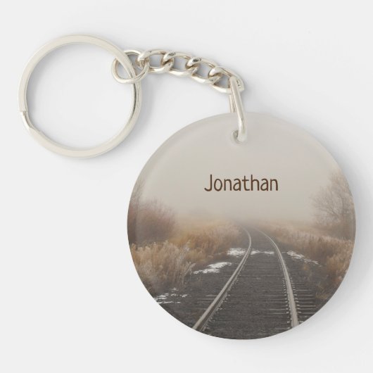 Gepersonaliseerde spoorweg volgt het landschap van sleutelhanger (Voorkant)