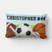 Gepersonaliseerde Sport All-Star aangepaste naam k Kussen (Achterkant)